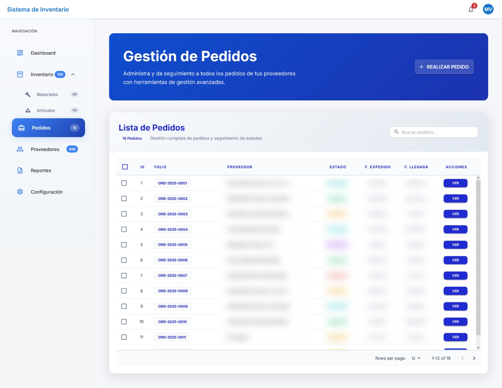 Sistema ERP Inventarios